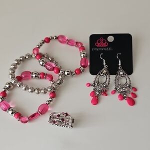Paparazzi Fuchsia and Silver Jewelry Collection